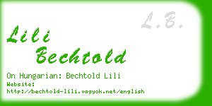 lili bechtold business card